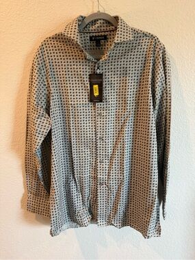 Daniel Cremieux Men’s Shirt with Navy Dot Print